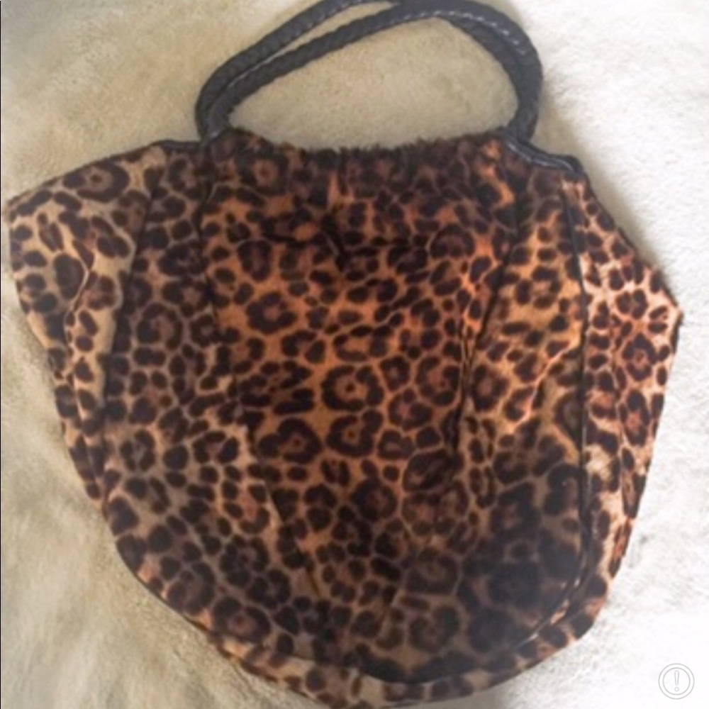 Elie Tahari- genuine leather & fur, cheetah print